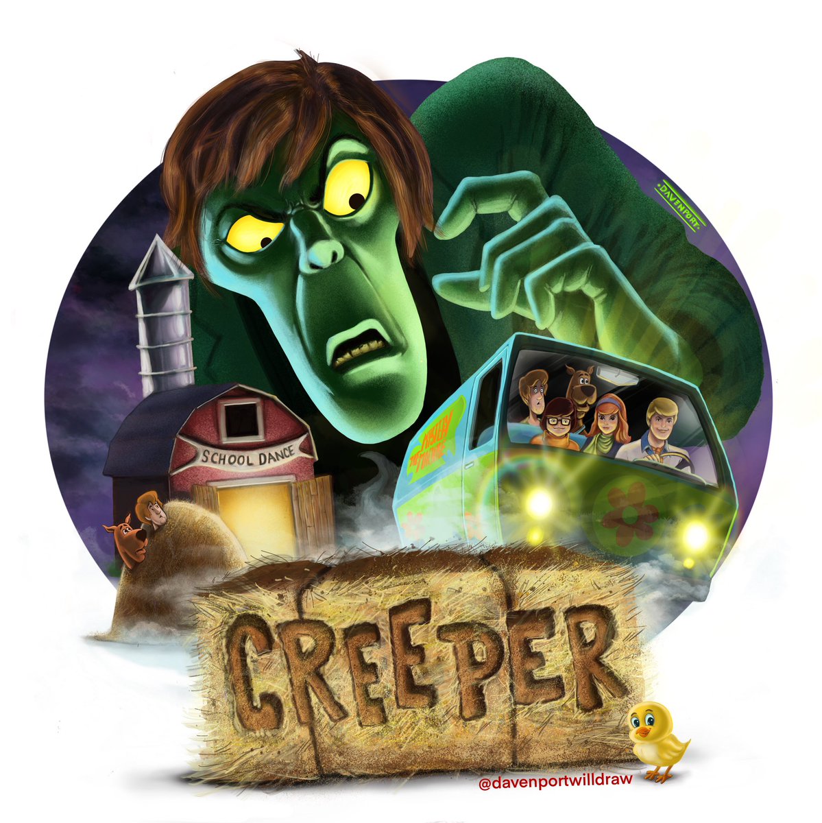 davenportwilld1's tweet photo. Latest drawing: the CREEPER! Please like, retweet and follow.
#ScoobyDoo #scoob #creeper #fanart #mysteryinc #shipitshow #digitalart #drawing #FanArtFriday #illustration #Procreate #fredjones #velmadinkley #daphneblake #shaggyrogers https://t.co/gEIprUcps7