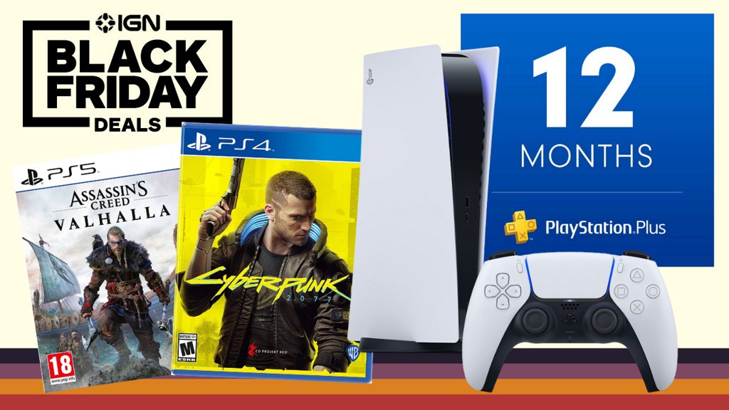 IGN's tweet photo. Here are 10 of the best PS5 and PlayStation deals still live for Black Friday: https://t.co/Z60zmmEm7y https://t.co/SqLIbwi701