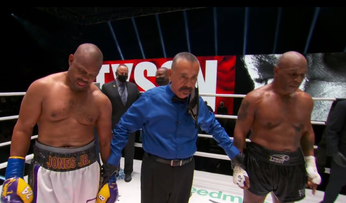 54 and 51 years old. 8 rounds. 

Salute to these legends.