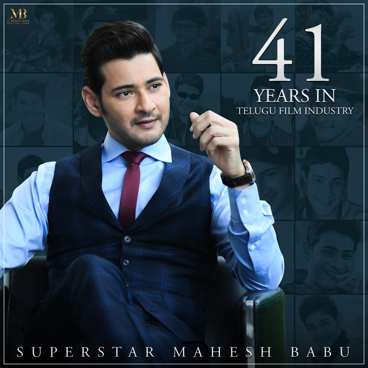 baraju_SuperHit's tweet photo. Today marks 41 years for Needa! 
Hearty congratulations to Superstar @urstrulyMahesh on completing 41 glorious years in TFI...Many more to go. 🎉 
#41YrsOfSSMBMasteryInTFI https://t.co/YdUTNaE6BH