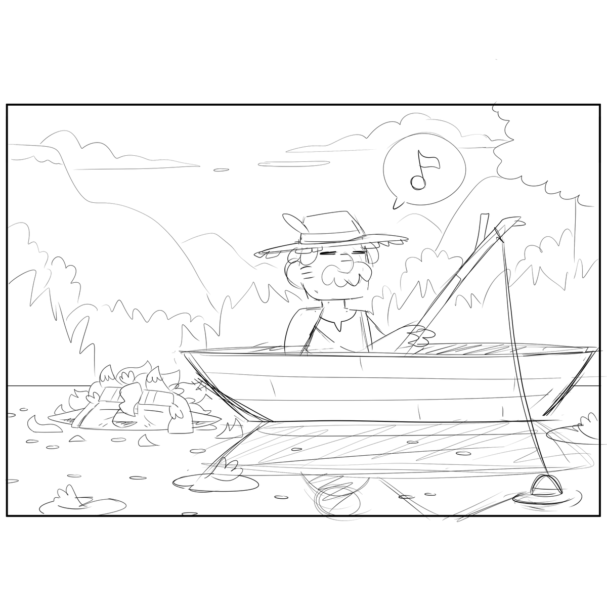 Small comic on its way!

Mister fisherman is up for a surprise. 