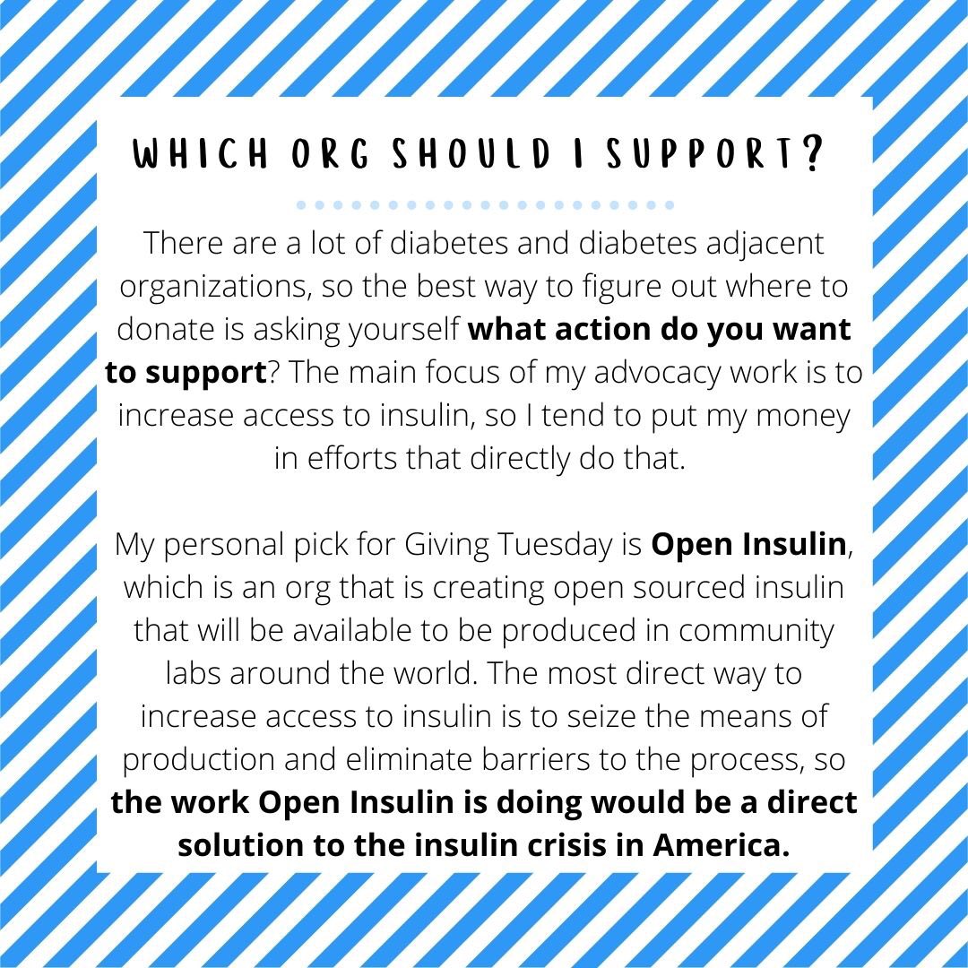 <a href="/GoldbeEric/">Eric Goldberg (They/Them)</a> <a href="/OpenInsulin/">Open Insulin</a> <a href="/OpenInsulin/">Open Insulin</a> is my giving tuesday pick!