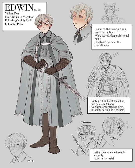 #Bloodborne #OC time
This is Edwin ☺️ 
