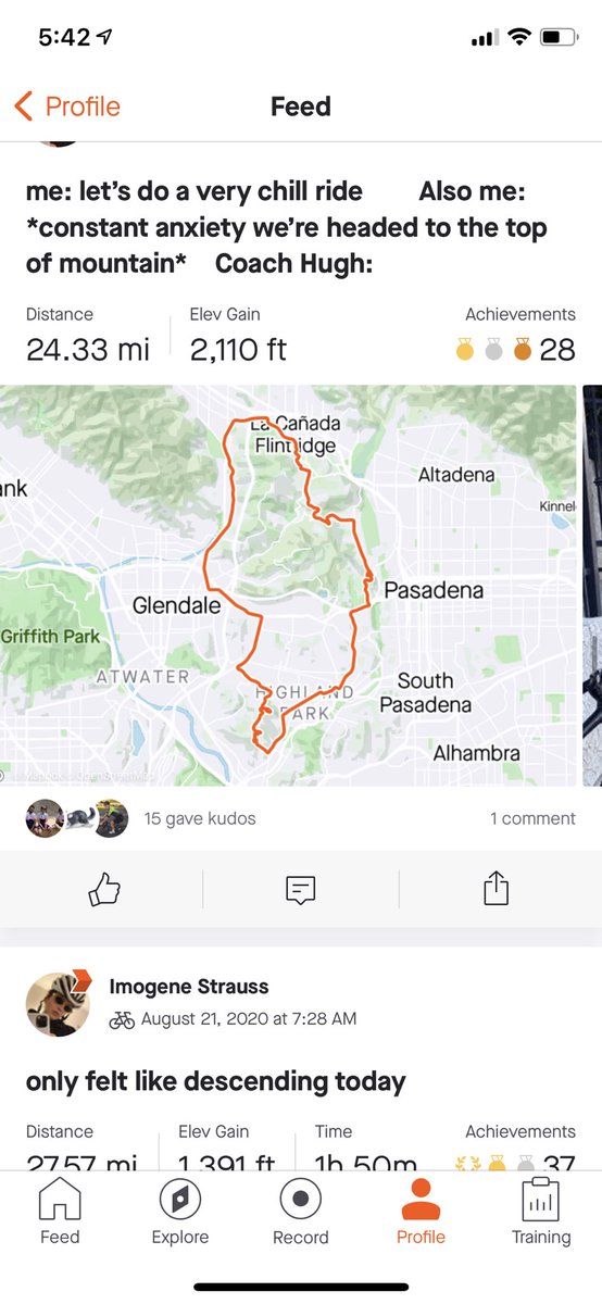 imoogene's tweet image. in 2020 I use all my Twitter brain power to name my bike rides on strava