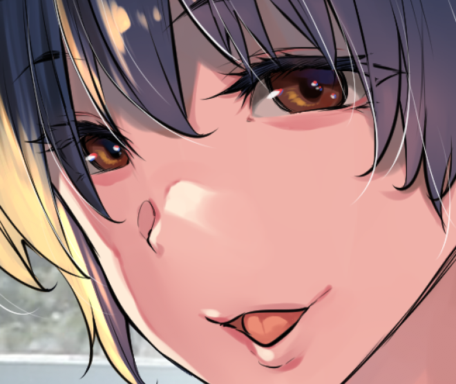 おめめハイライト入れる時は一番楽しい時 