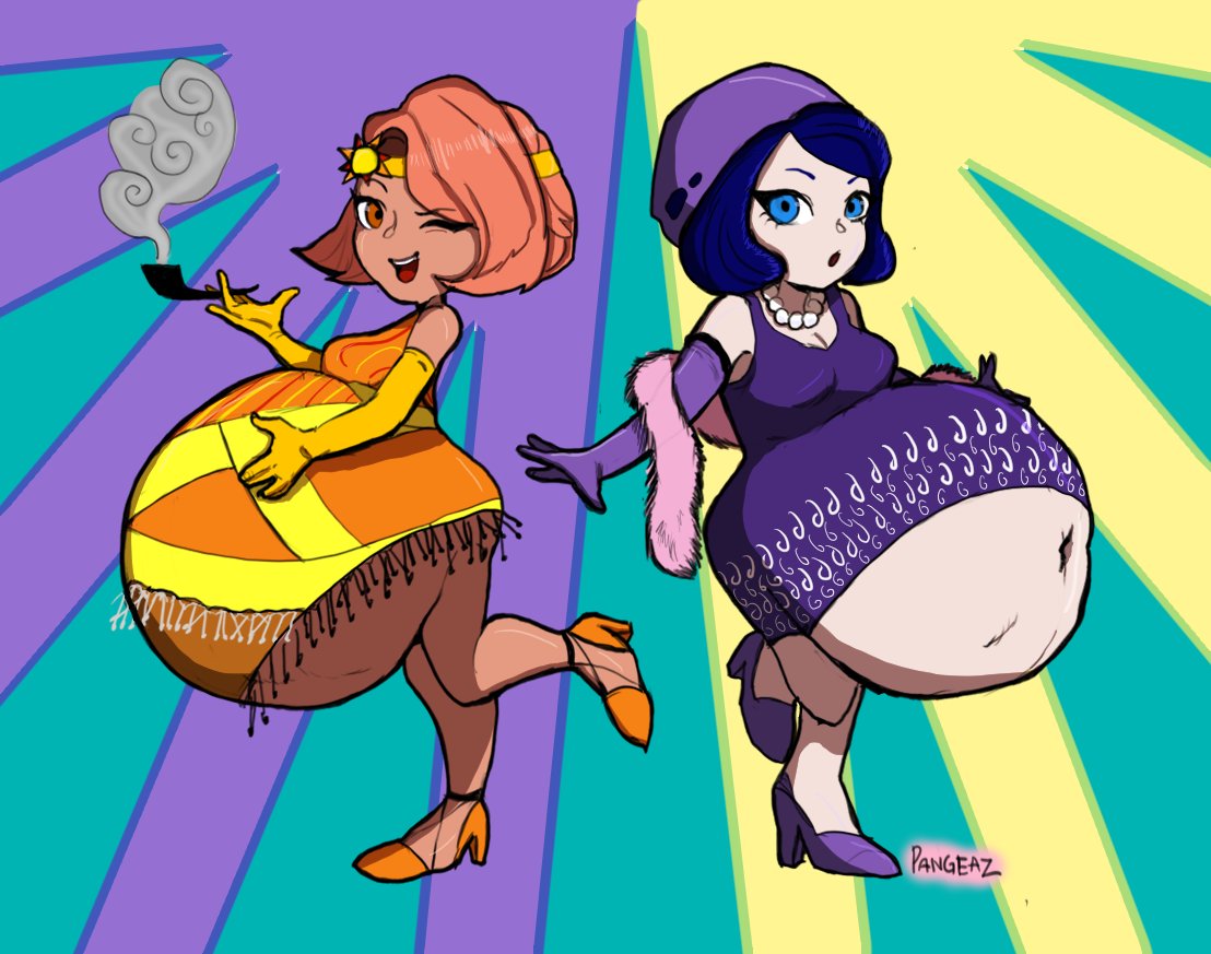 BBbrowser's tweet photo. A commission from Pangeaz on Eka's of Odetta and Ausra chibified that I coloured https://t.co/AJaeOR6Wlt