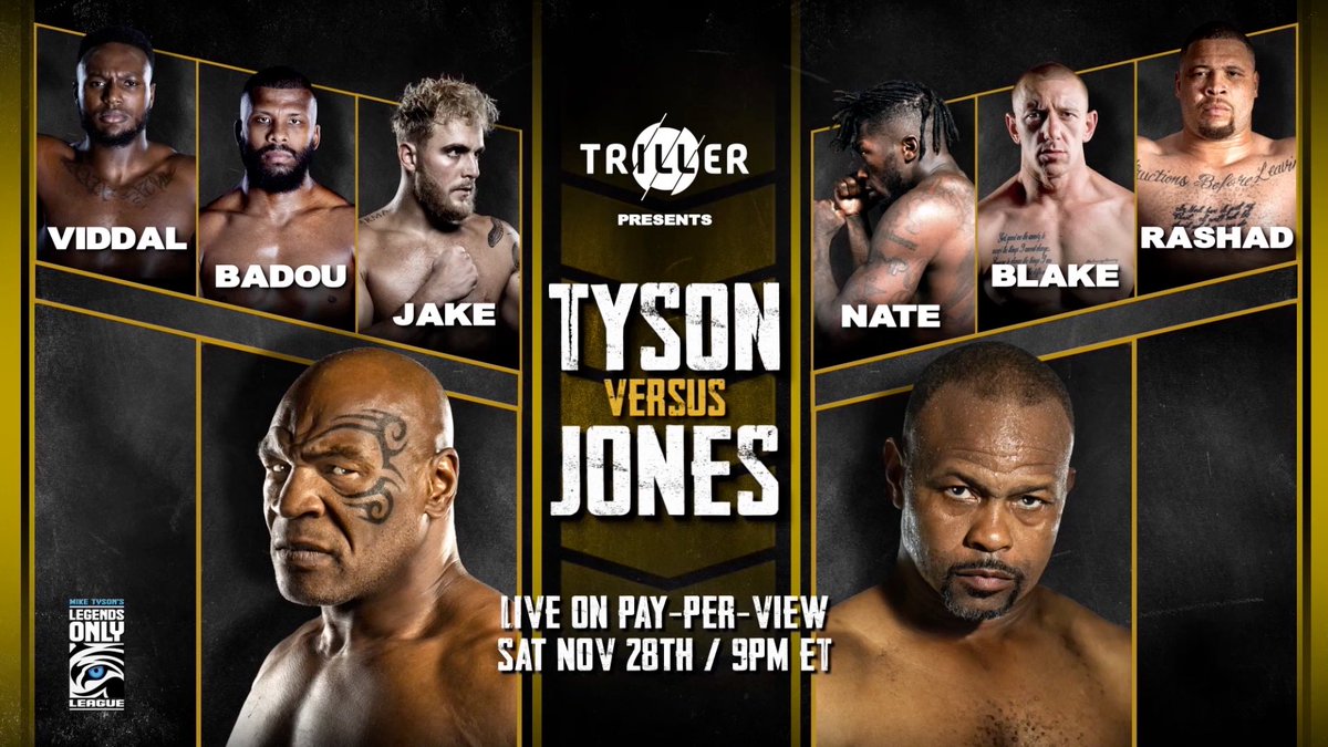 YvonnePilon's tweet photo. Saturday night 🥊 

#tysonvsjones #doublecomeback #ironmike #captainhook https://t.co/7X2VTo0wSB