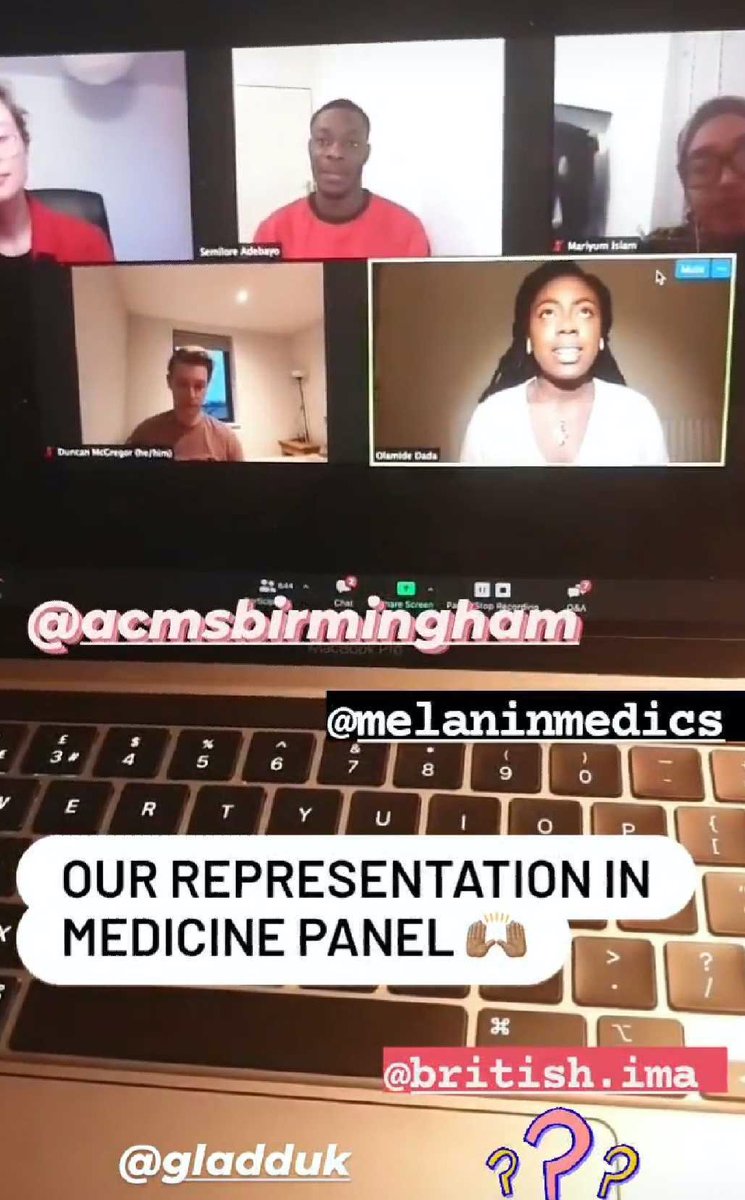 Last but by no means least, our 'Representation in Medicine' panel featured an incredible panel of individuals from a range of different organisations! 

They spoke about what representation means to them, and how we can ensure that Medicine is inclusive &amp; diverse 💙