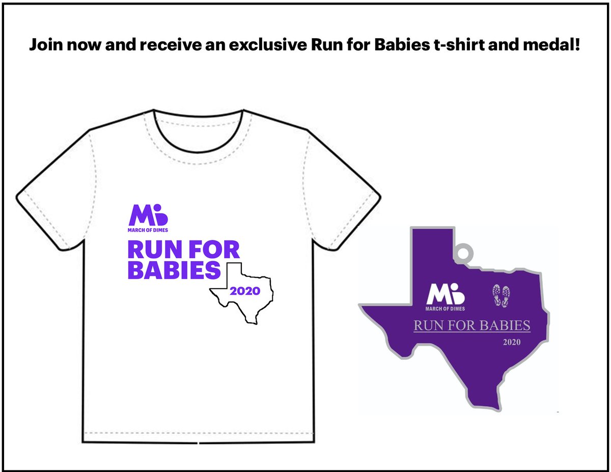 It's the LAST DAY to participate in VIRTUAL Run For Babies! Don't get FOMO....be one of the elite participants in THE ONLY #RunForBabies Specialized Event within #MarchOfDimes across the U.S.
#Texas
Copy link to learn more:
bit.ly/30picsh

Then, select register to begin.