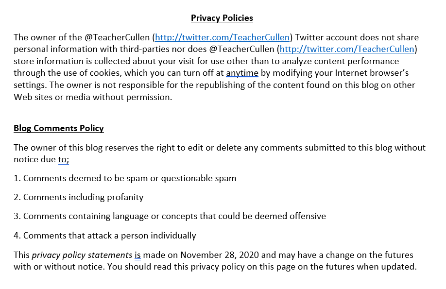 Teacher Mrs. Cullen tweet media