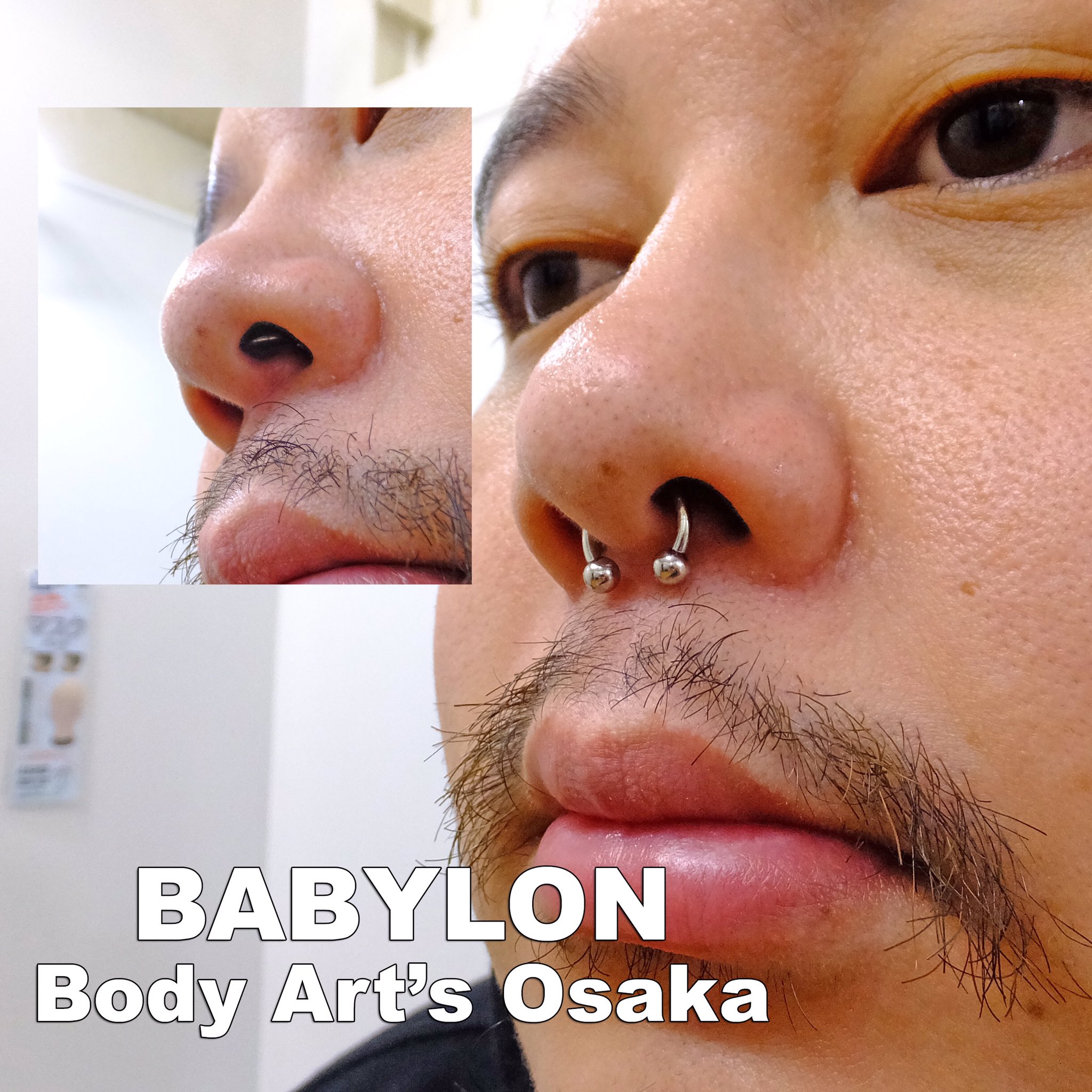 Babylon Bonzin Twitter ನಲ ಲ バビロンは本日も12 00よりオープンいたします ピアッシングご希望の方は06 4708 3302 までお電話ください 最終受付は18 00となっております 画像は人気のセプタムです リテイナーでピアッシングし 安定後