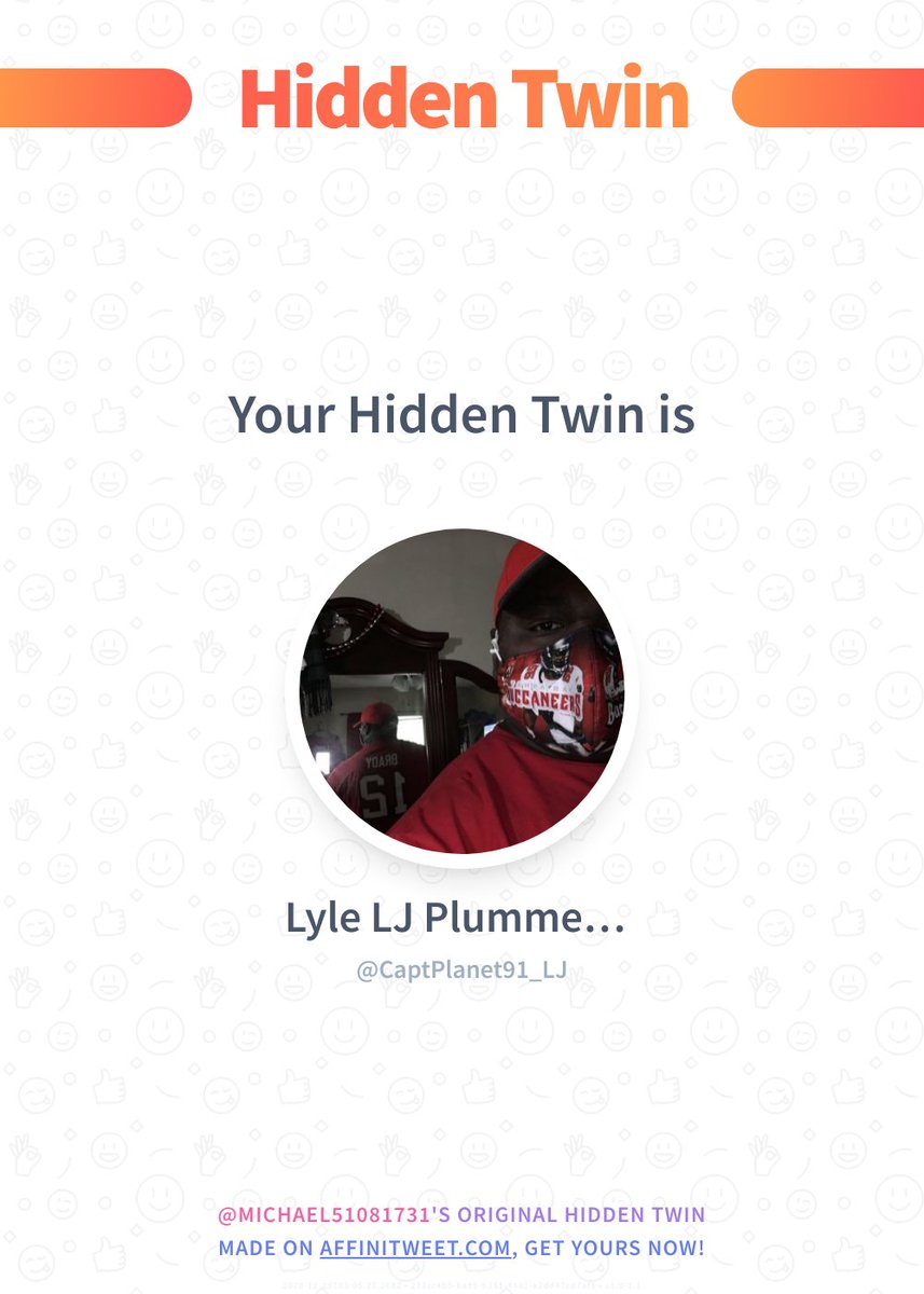 ✨ Hidden Twin

CaptPlanet91_LJ is my hidden twin 😱
Find out who is yours!

➡️ affinitweet.com/hidden-twin