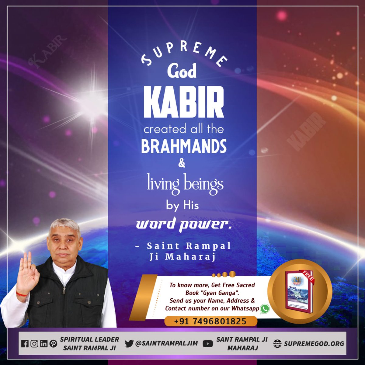 @SaintRampalJiM Creation of Nature
In the beginning, there was only one place called Anami Lok.
God Kabir then created three other lower Loks (places), namely Agam Lok, Alakh Lok & Satlok with the power of word.
- Sant Rampal Ji Maharaj
#WhoCreatedNature https://t.co/TrogbhkggH