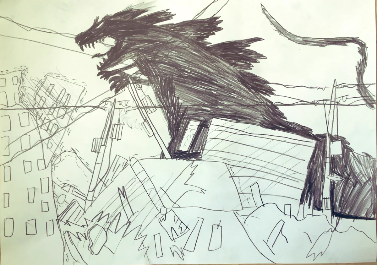 センスは感じられる？息子が描いた絵がちょっとカッコいいwww