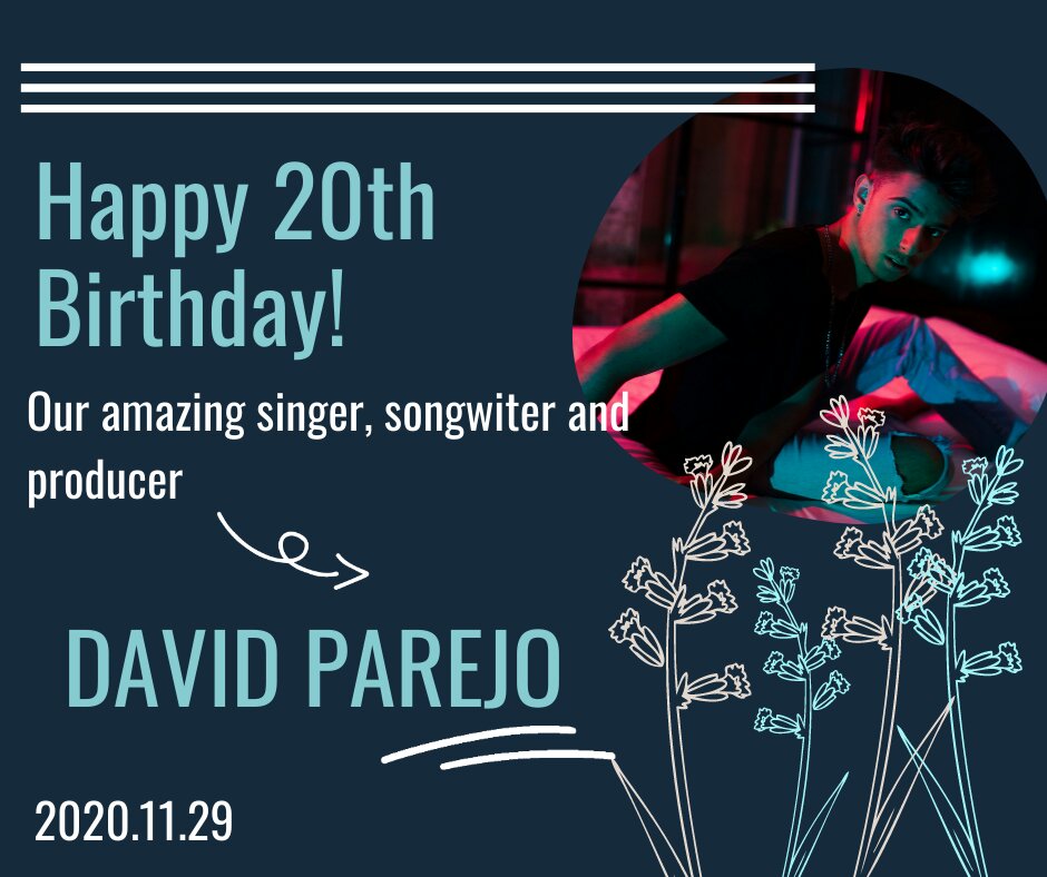 SKchancedp's tweet photo. Feliz Cumpleaños @DavidParejoSing live your life to the fullest and always be happy, thank you for everything you have given us and we love you, i wish i could tell you that in person someday! 💙 https://t.co/w3nFLpUYgV