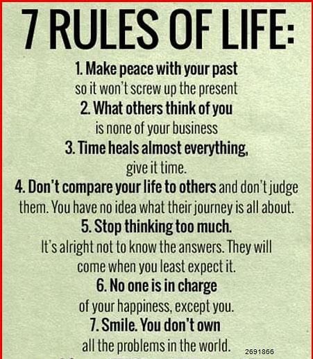 HealthieMe's tweet photo. 7 Rules of life https://t.co/yOM5e3gqUi