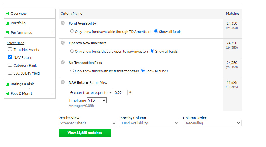 shaneforbes's tweet image. or when you want to enter negative returns in the "greater than or equal to" box, the program converts the negative numbers to positive.
useless.
as with so many things, just sheer mass incompetence....
do better.
(TD Ameritrade mutual fund screener.)
#programmingfails