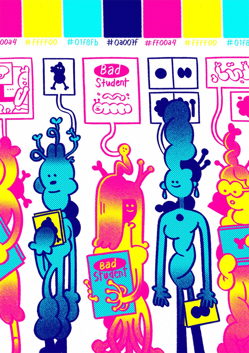 waiting in line at a print shop a few planets away ?
the first riso studio in the ph @_badstudent needs help rebuilding their studio after typhoon ulysses! this piece is my contribution to a digital zine you'll receive when you send them a donation here: https://t.co/AQlShLxWmj