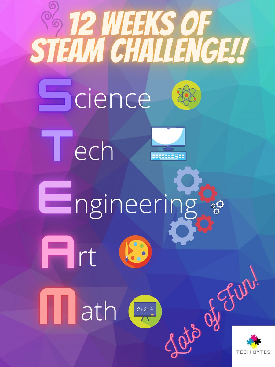 techbytesorg's tweet image. Happy to announce we are launching our STEAM challenge as year long one with 4 seasons -each season running for 12 weeks.

Our Winter STEAM challenge starts on Jan/4 &amp;amp; is open for registration eventbrite.ca/e/stemsteam-ch….

#m2mtechbytes #codeempower #100DaysOfCode #100daysofdesign