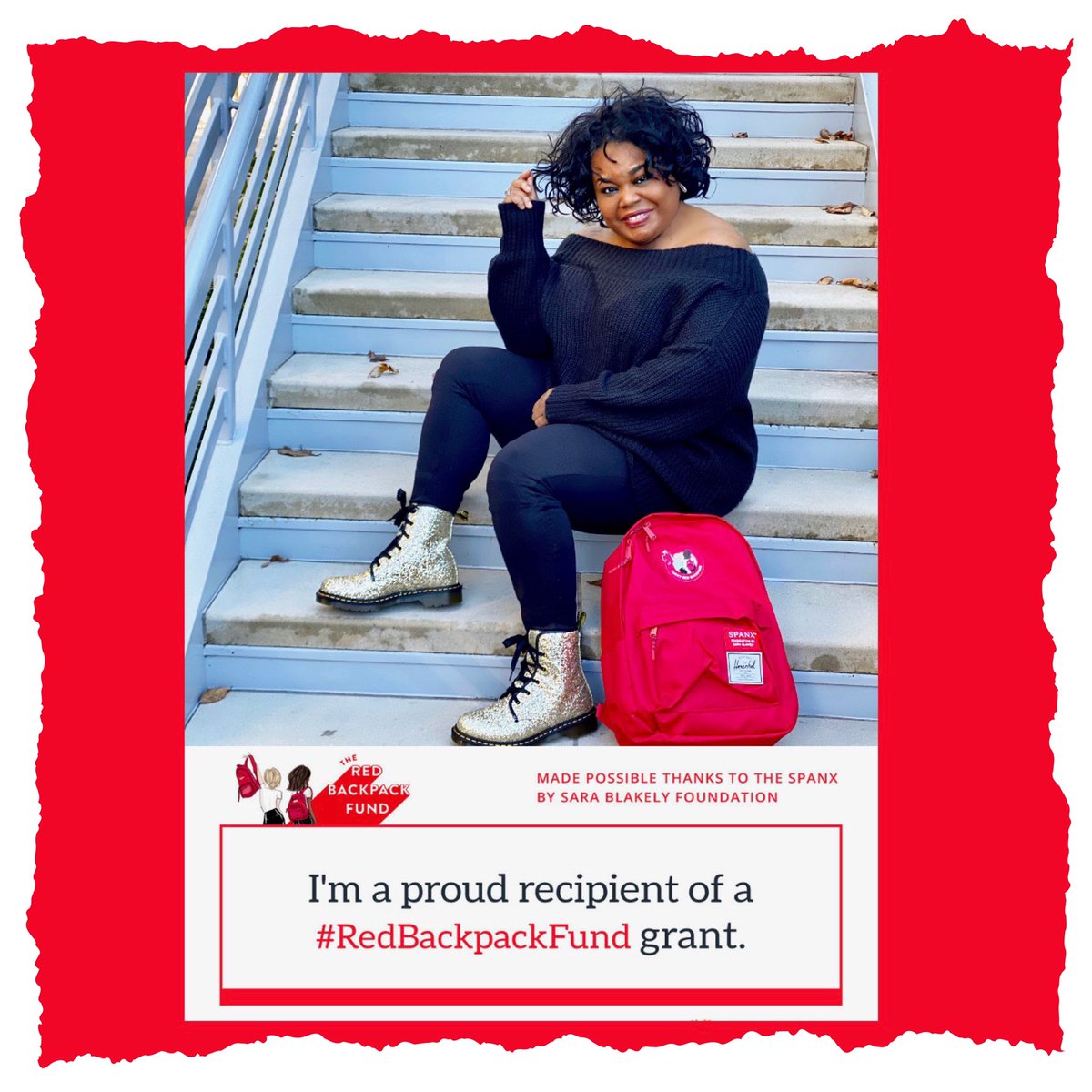 Cicley_Gay's tweet image. More than a 🎒, a representation of late nights + long prayers. I’m excited and so grateful that I’m a recipient of a grant from @Spanx’s  #RedBackpackFund. I’ll carry this as an inspirational reminder to keep pushing &amp;amp; that goodness, wins. #AmplifyTheGood #SmallBusinessSaturday