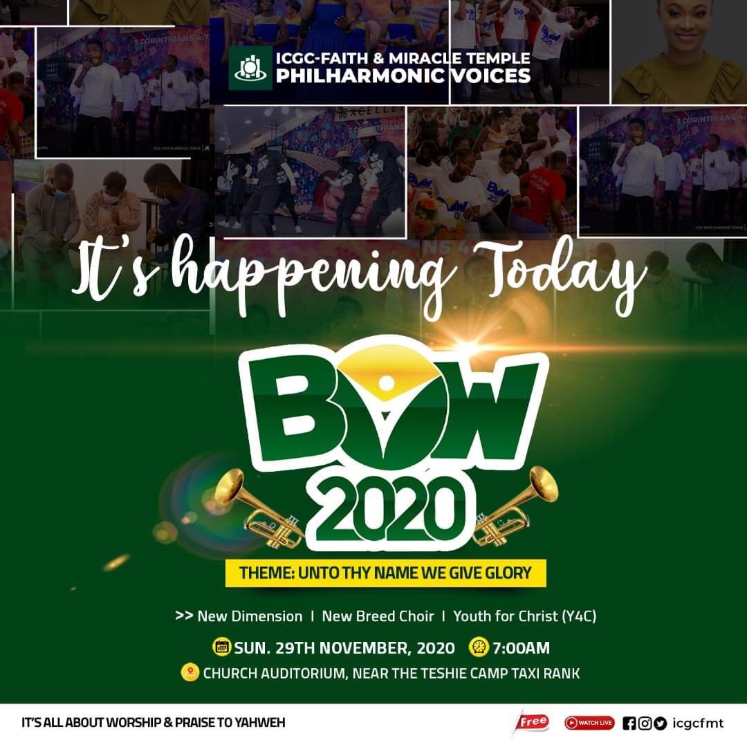 icgcfmt's tweet photo. TODAY, DIVINITY WILL HAVE AN AWESOME FELLOWSHIP WITH HUMANITY.
#WeBOWToday
#BOW2020
#philharmonicvoices
#WeAreICGC
#ICGCFMT Stream @ https://t.co/yKFDFHXb9A https://t.co/rOGHvDPcSg