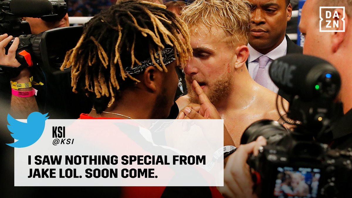 Dazn Boxing Ksi Wasn T Impressed With Jake Paul S Performance Dazn Boxing Ksi Wasn T Impressed With Jake Paul S Performance