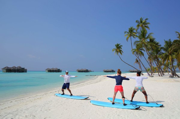 Did you know that surfing is one of the oldest sport on earth? Take a leap of faith and try something new. #gililankanfushi #surfinginmaldives