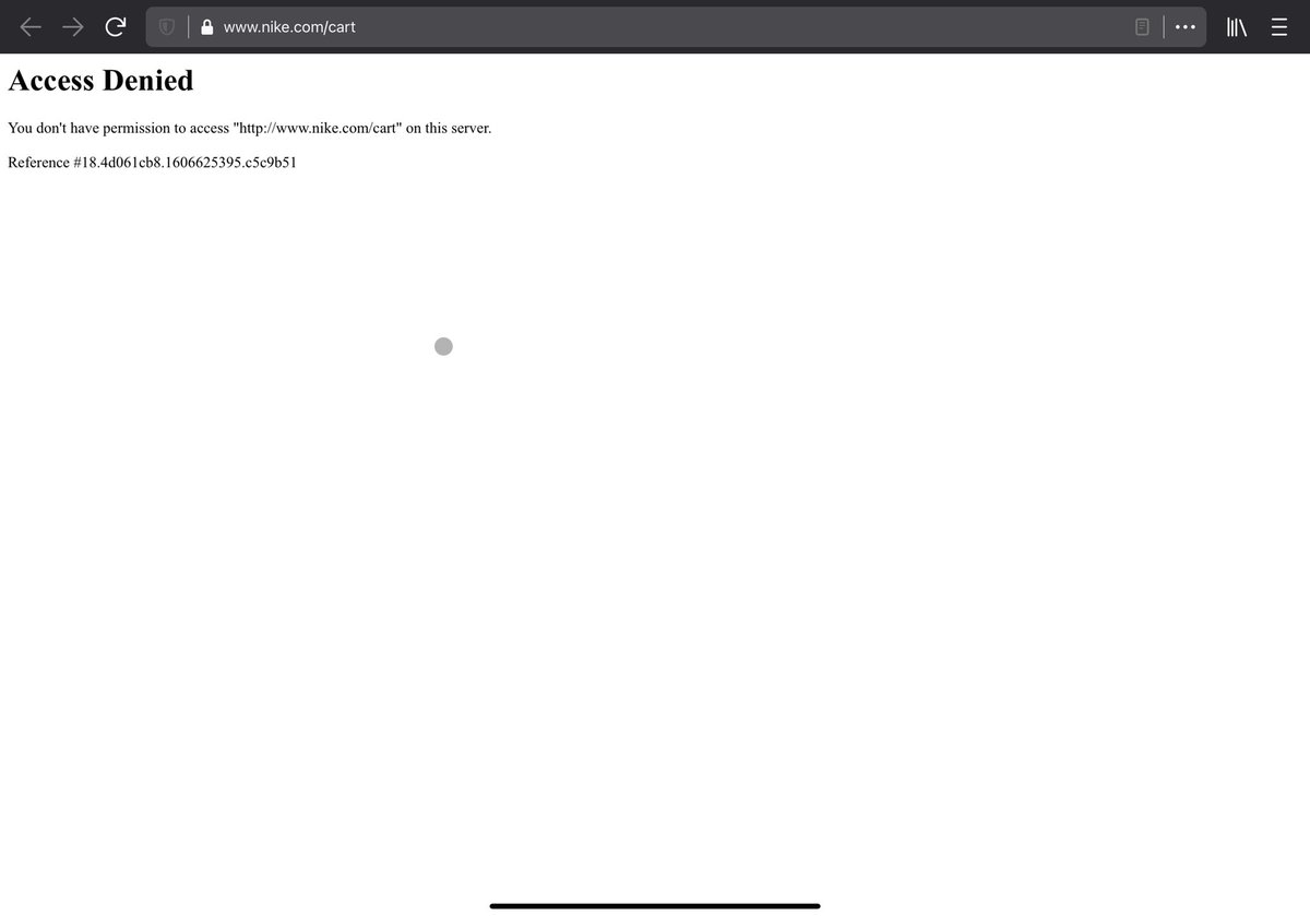 marinalissetteb's tweet photo. @Nike did your server really just crash? https://t.co/I3duqmuRn7