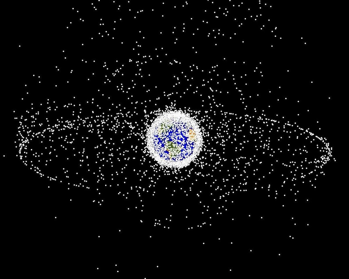 29/ What about space litter? It's a serious question. At high speeds, even tiny debris can cause catastrophic damage. There's already a lot of it - if it gets excessive, are we inadvertently trapping ourselves here, unable to escape? https://en.wikipedia.org/wiki/Kessler_syndrome