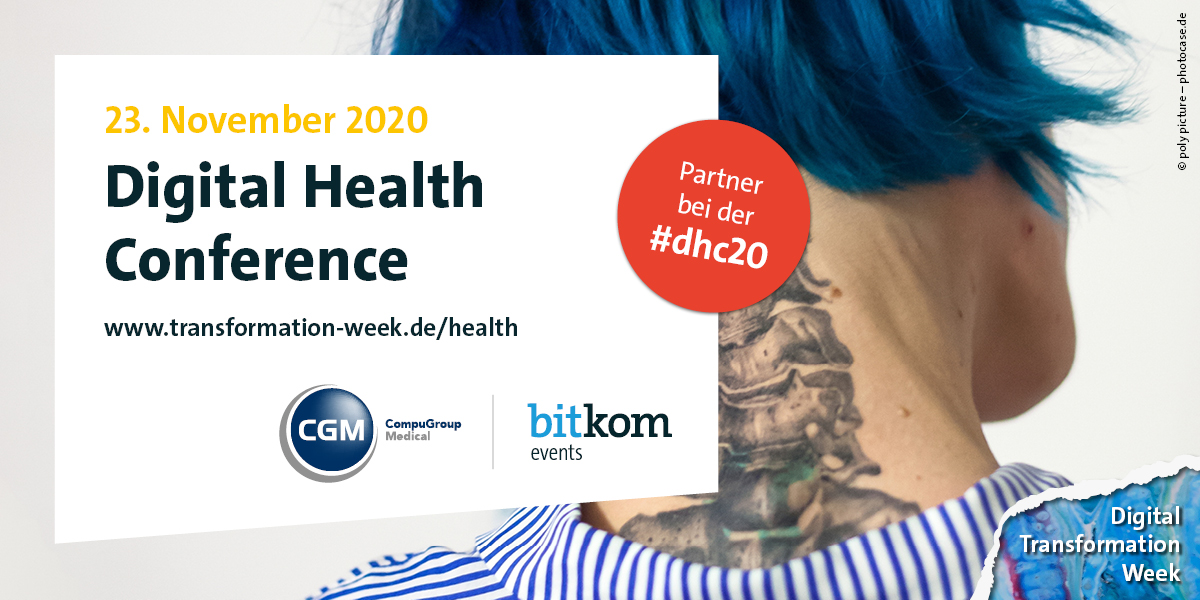 Treffen Sie uns auf der Digital Health Conference am 23. November im Rahmen der #transformweek20! Wir unterstützen die #dhc20 als Partner. Jetzt kostenloses Ticket sichern: transformation-week.de/tickets?utm_so…
<a href="/Bitkom/">Bitkom</a> <a href="/Bitkom_Health/">Bitkom_Health</a>
#Digitalisierung #Gesundheit #eHealth