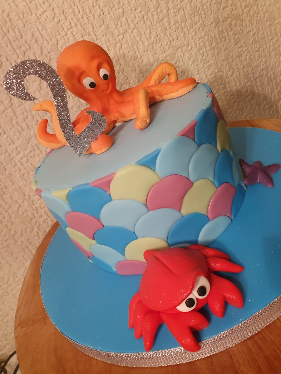 Under the sea themed cake for a 2nd birthday, with handmade octopus 🐙 and crab 🦀 characters.

#AuntieCakeBakes #2ndbirthdaycake #birthdaycake #saltedcaramelcake #undertheseacake #modelmaking #caketoppers #handmade #cakedecorating #cakemaker #eastlondonbaker #essexbaker