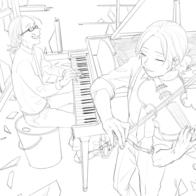 これも塗り絵どうぞ。
 #線画と塗った後を見せてください 