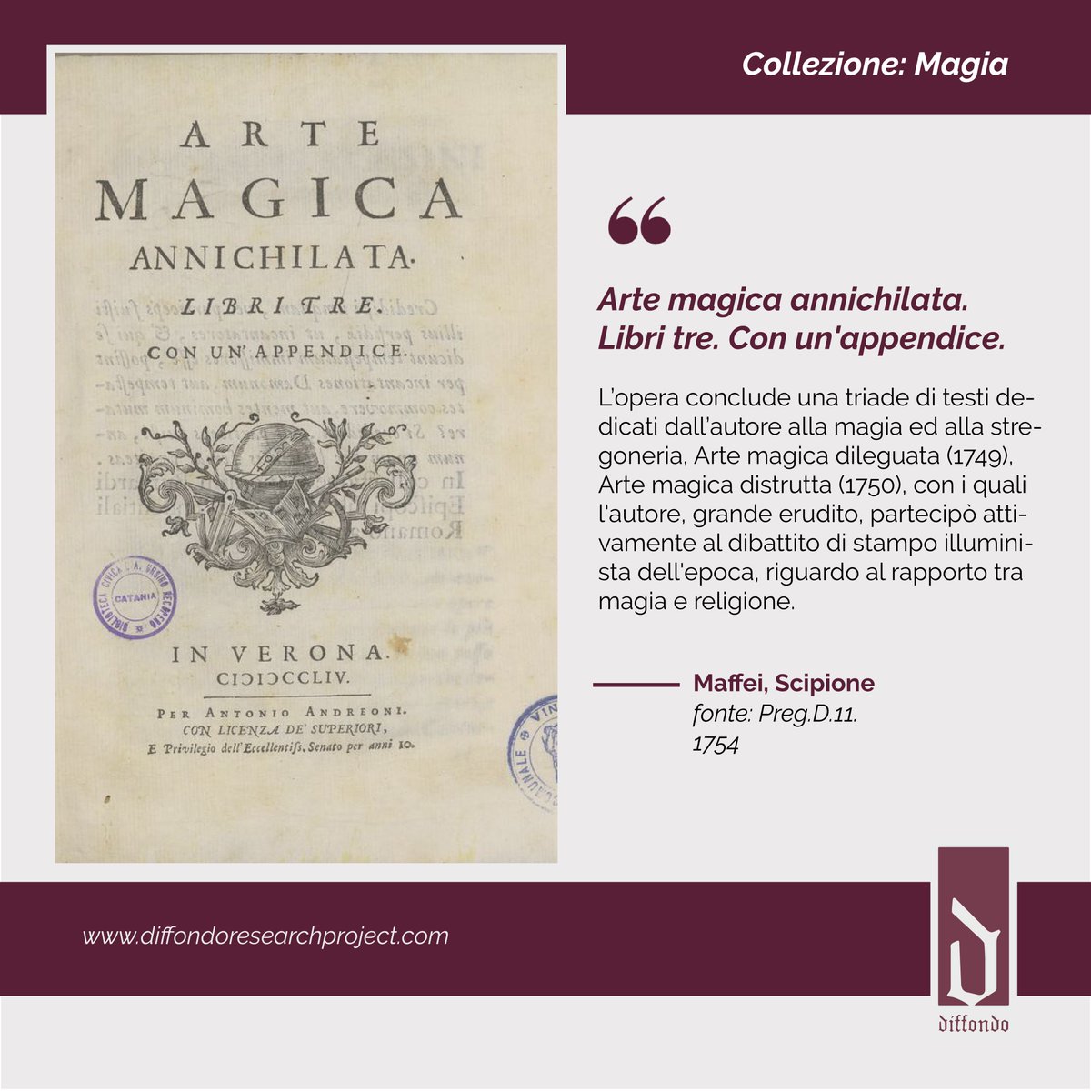 #GiuDalloScaffale ▶️ bit.ly/35AWaX1 della piattaforma digitale dedicata al fondo benedettino delle Biblioteche Riunite di #Catania: un volume dedicato ad un tema intrigante e misterioso! ✨
