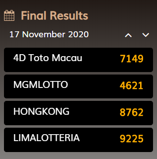 4d results macau Data Macau