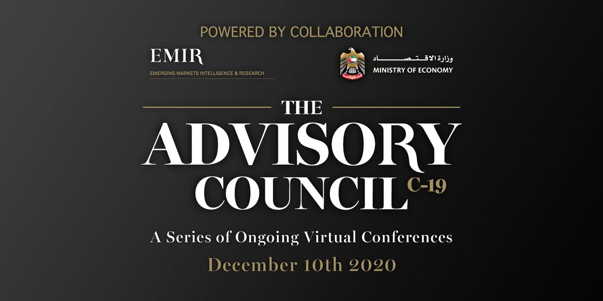 Save the date. December 10th 2020, 11am GST. Registration opening soon.

#TheAdvisoryCouncil #Bepartoftheplan #SuccessfulPerspectives #EMIRinsight #UAE #intelligence #business #digital #work #education #foodsecurity #sustainability #healthcare