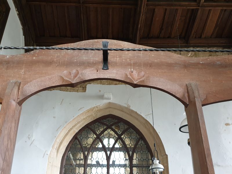 Back to Saintbury,  #Gloucestershire, for  #ArtsandCrafts  #Cotswolds  #churches, the door closing behind us... First of all, we approach the north chapel, with its early screen by Ernest Gimson, about 1904, in all its chunky glory...  #woodwork