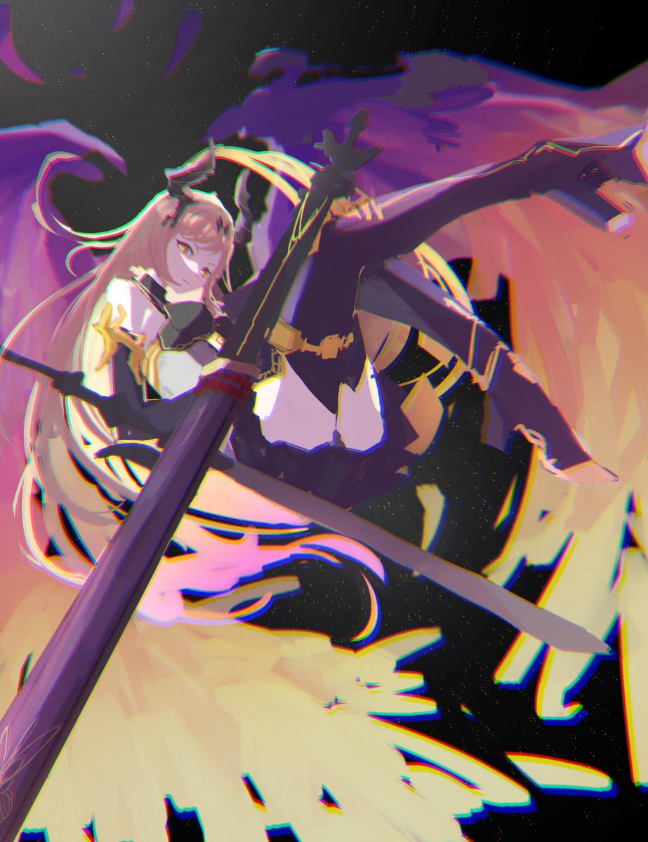 グラブル Dエンジェル オリヴィエ イラスト 絵描きさんと繫がりたい 古戦場から たつを 髭眼鏡のイラスト