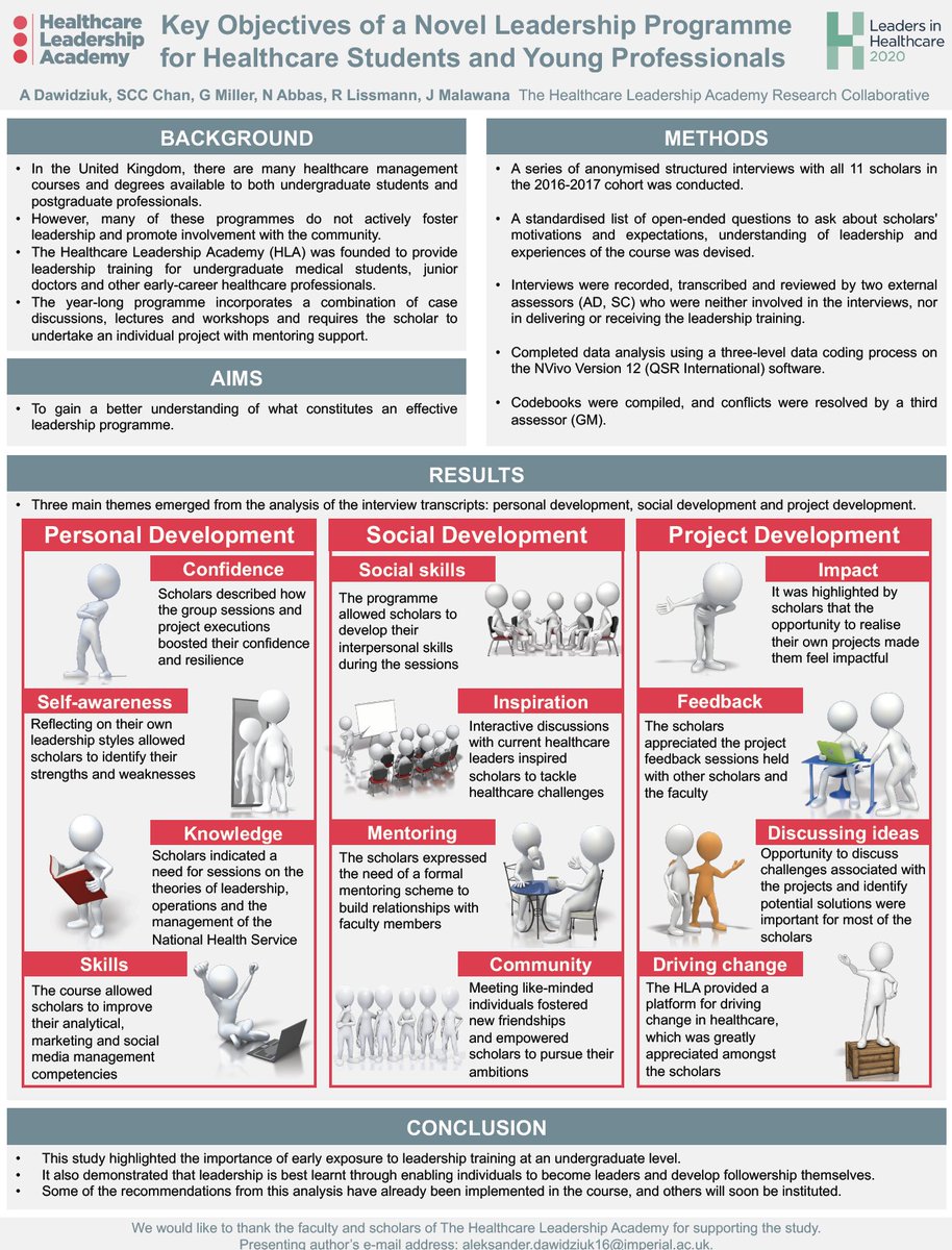 What factors make a #healthcare #leadership course effective? 

Have a look at the poster we are presenting at @FMLM_UK @LeadersHealth Virtual Conference this week! 

@carolchancarol @DrGeorgeWMiller @johannmalawana 
@HLA_int @MedicsAcademy