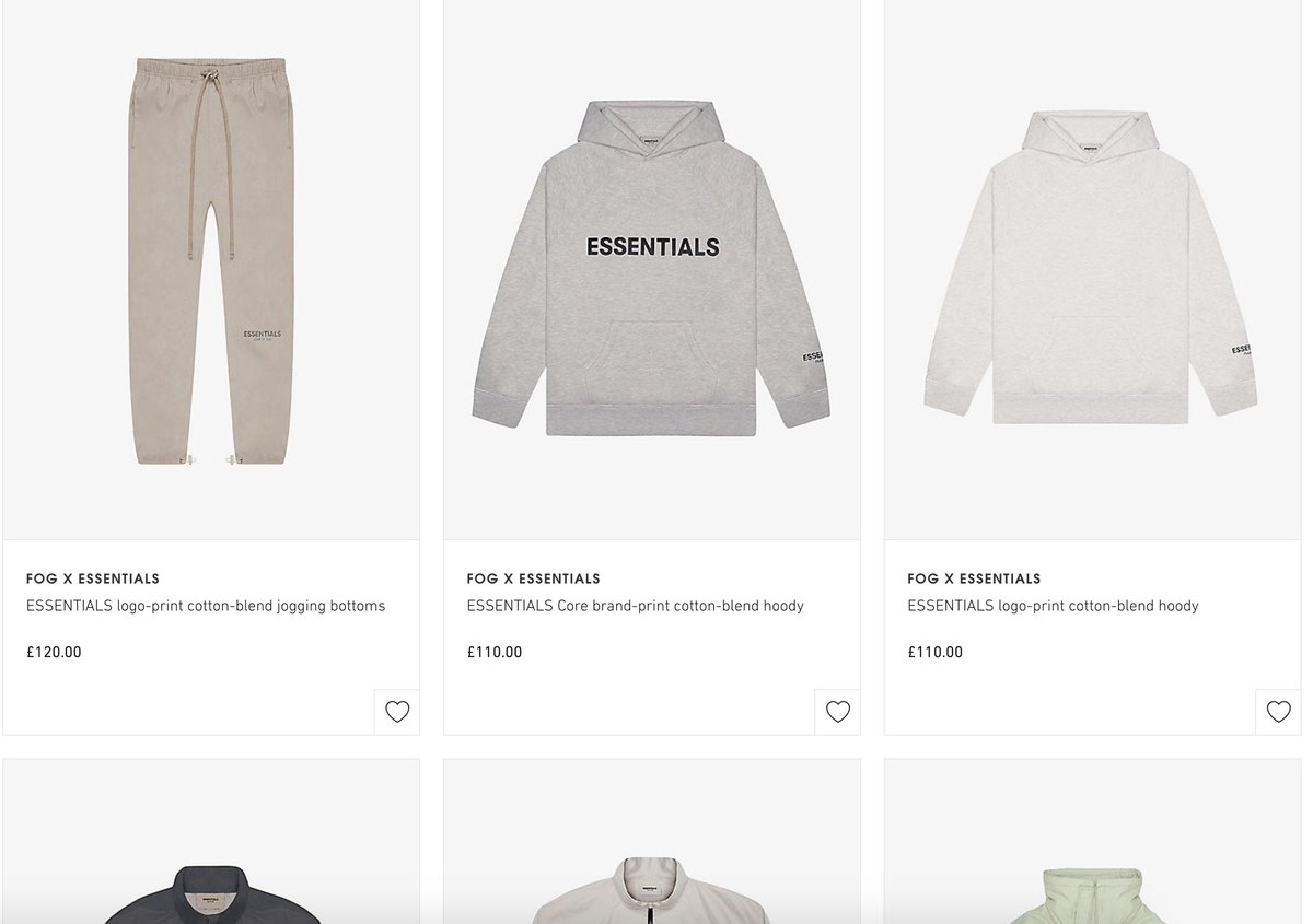 fear of god selfridges