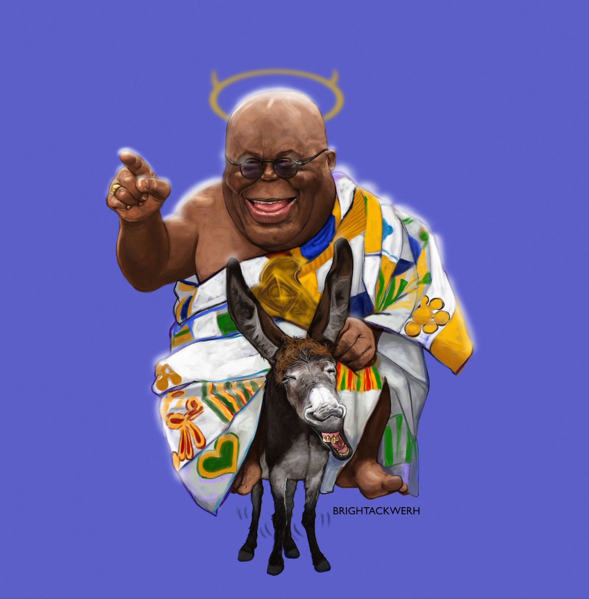 In Ghanaian democracy we conduct elections and quel  citizen protests with heavy police and military presence but we fight government sponsored corruption with fasting and prayers. Who wouldn't understand when the lord has said to touch not his corrupted! 
#abonsamcartoons #Ghana