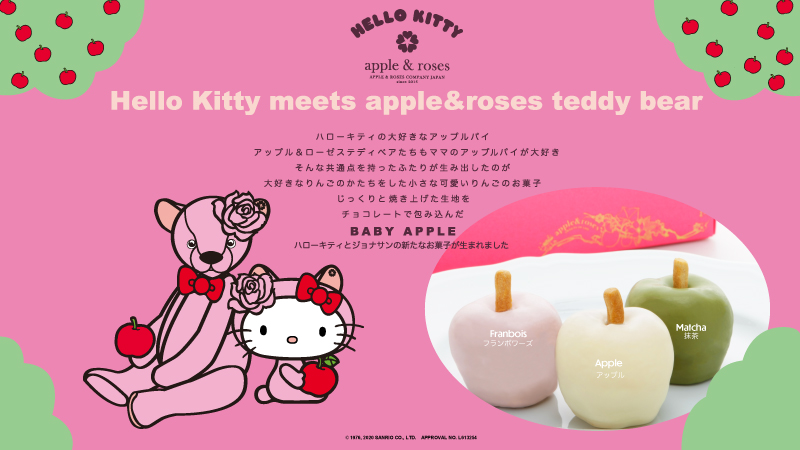 アップル&ローゼスとハローキティがコラボ♡かわいいりんごの形をした