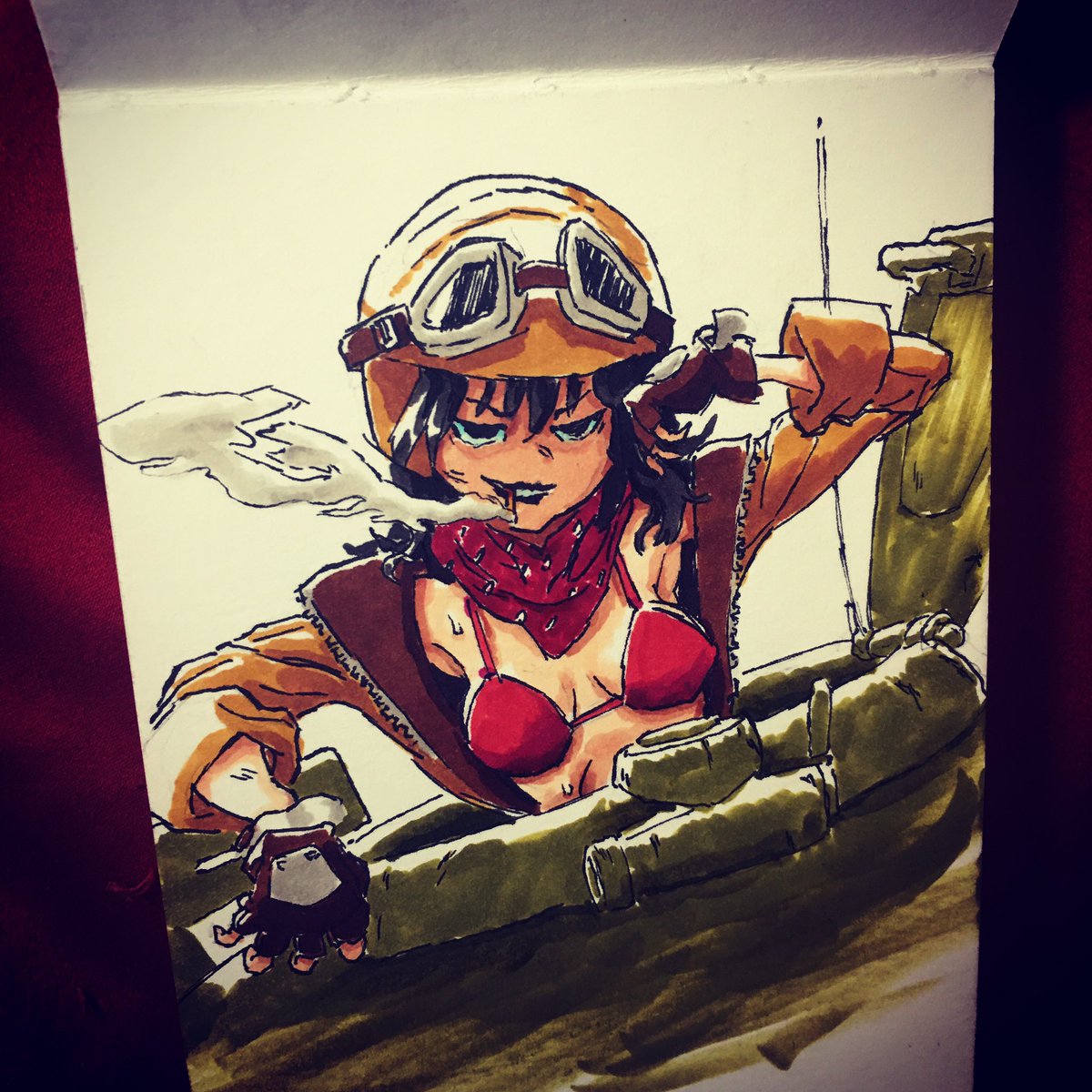 VulcanMagus's tweet photo. onyx_sahagun
Last antagonist from my online Battletech RPG: The pirate tank commander, Red Rin 🏴‍☠️ 🍷 🔧

#battletech #wargaming #miniatures #atow #atimeofwar #mechwarrior #mecha #scifi #cloisteronyx #tabletop #rpg #playbattletech #illustration #roll20 https://t.co/ZYxlEUUJgG