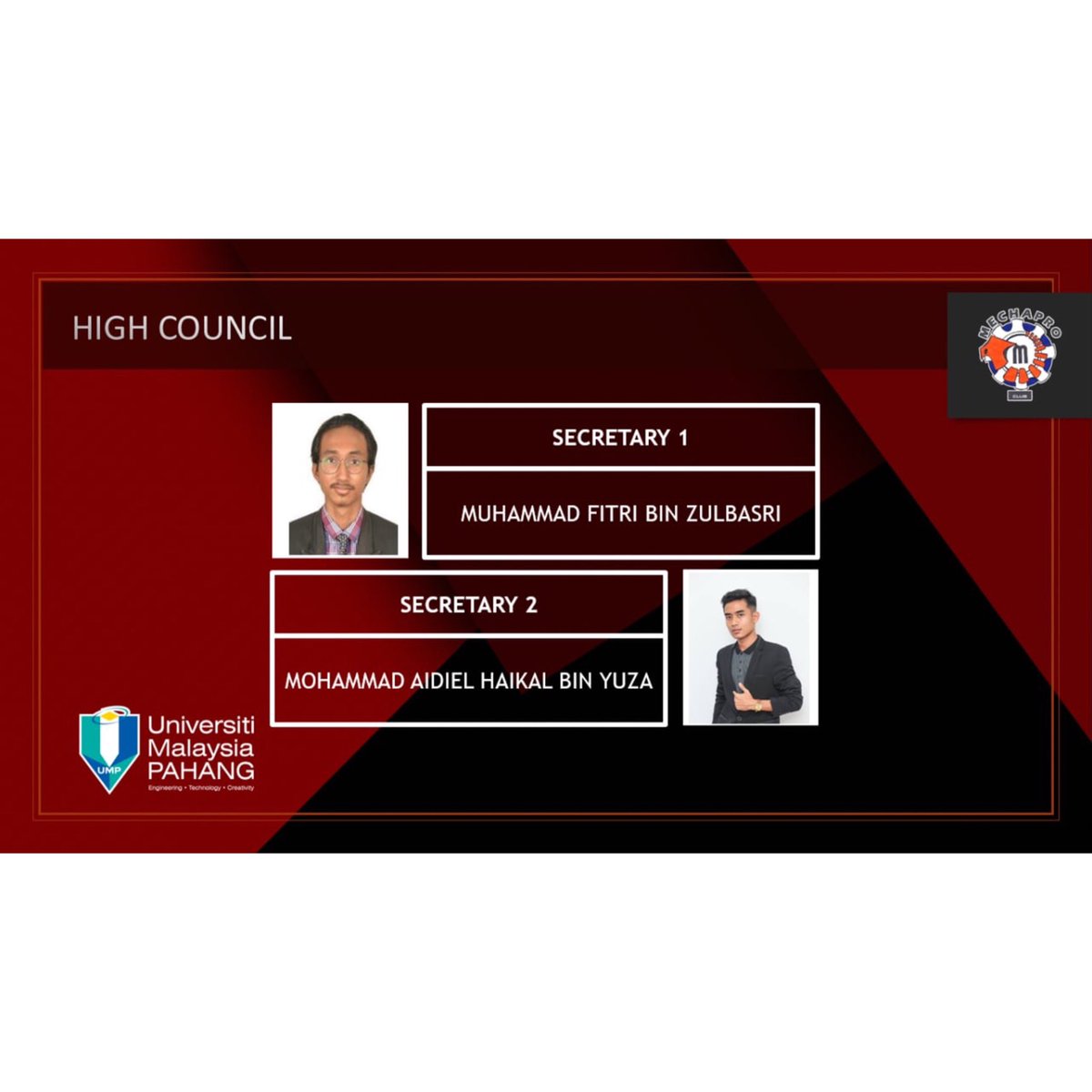 TwtMECHAPRO's tweet photo. Ahli Jawatankuasa Mechapro Sesi 2020/2021 ❤️ Part 1

#mechaproump
#universitimalaysiapahang
#ftkma https://t.co/dwyq7kR0j2