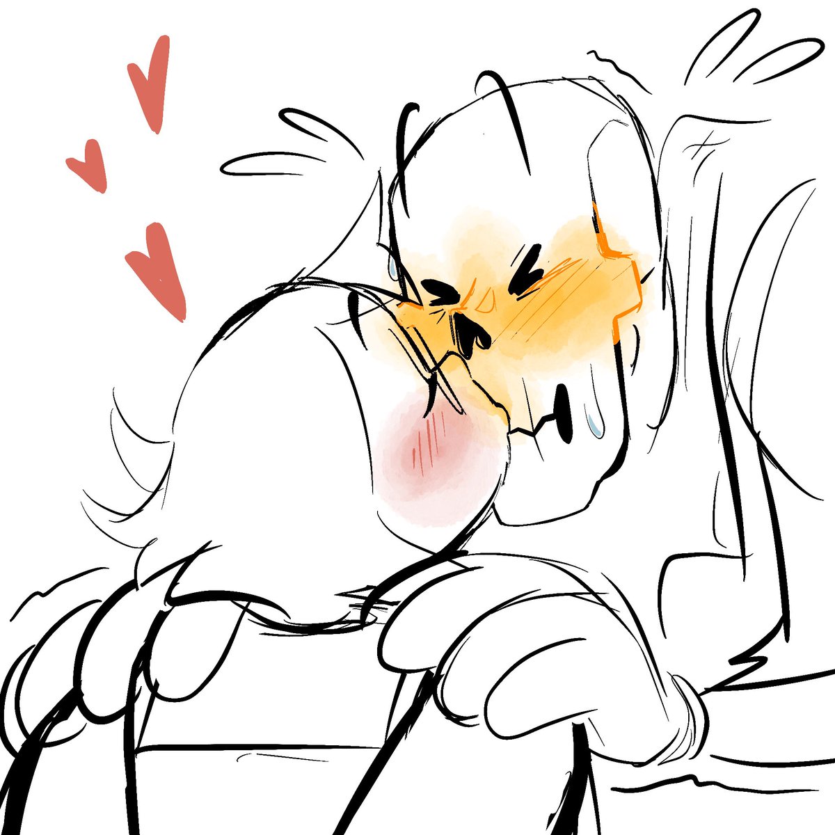 circleheadd's tweet photo. 1st kiss vs 100th kiss #Undertale #Papyrus #hettiesart #papyrusxselfinsert https://t.co/EObqGvi7pm