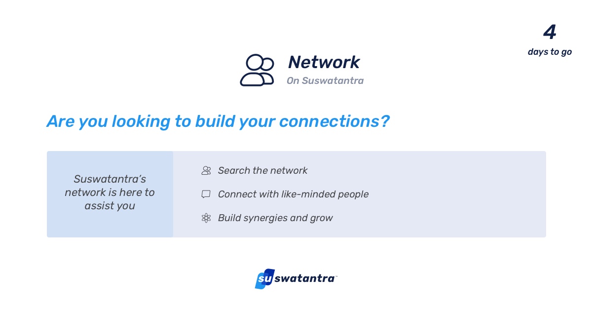 suswatantra's tweet photo. Looking to build your connections? Find what you are looking for at Suswatantra.

#students #trainers #mentors #startups #startup2020 #startupstrategy #joboppurtunities #entrepreneurs #entrepreneur #innovation #communitylearning https://t.co/JwGaBTidyQ