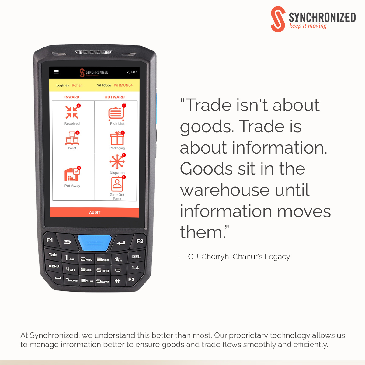 SynchronizedLtd's tweet photo. Quote of the day!
#tuesdaymotivations #TuesdayThoughts #workwithsync #synchronized #keepitmoving #synchronizedlogistics #warehousing #supplychain https://t.co/gtmNsAGz21