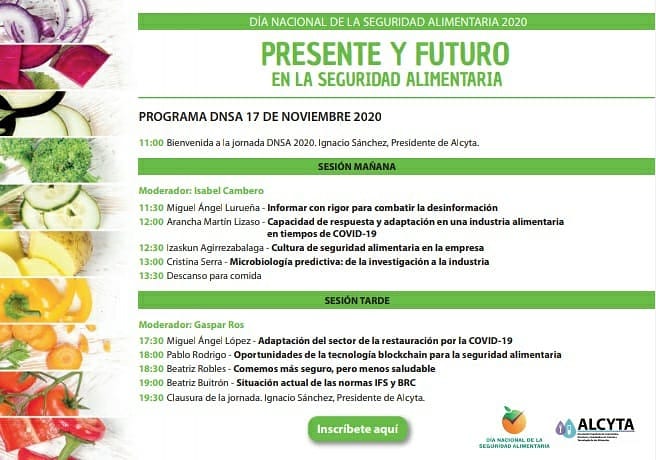 beinganaliment's tweet photo. A lo largo del día de hoy tenemos una cita con @alcyta_es para celebrar el Día Nacional de la Seguridad Alimentaria #dnsa #dnsa2020
Tengo el gusto de compartir cartel con @gominolasdpetro y @beatrizcalidad entre otros.
¡No os lo perdáis! https://t.co/w1JTLWPyRR