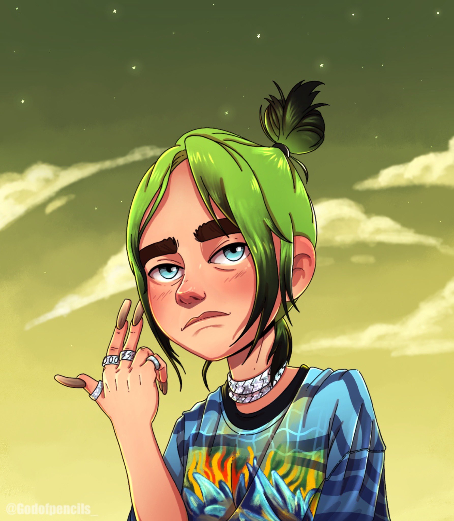 Billie Eilish in anime form and everything you need to hear today