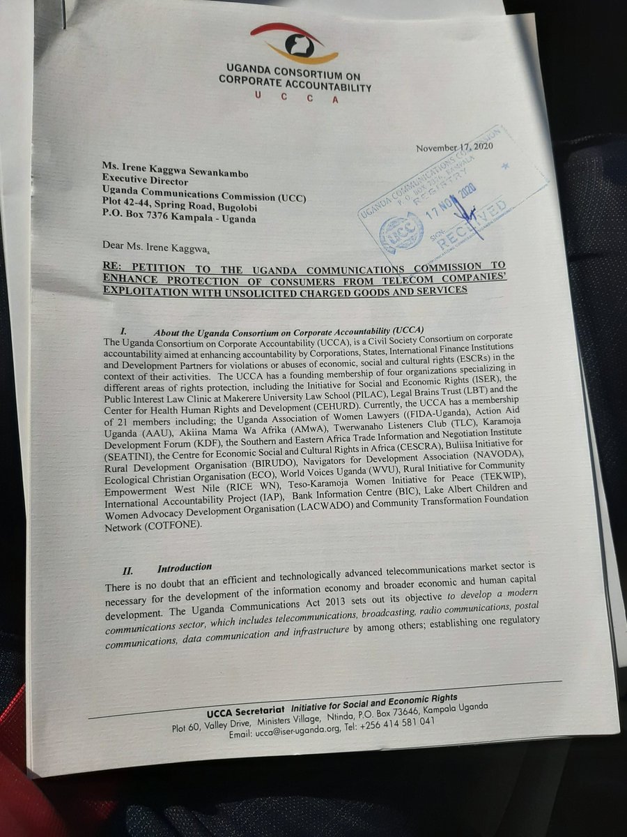 UccaUg's tweet image. #consumerprotectionUG 
Richard Ssebagala representing victims of unsolicited charged telecom services @UCC_Official to submit the petition. @UCC_ED @nbstv @ntvuganda @ubctvuganda @CanaryMugume @Pamankunda @MoICT_Ug @RebeccaKadagaUG @Parliament_Ug