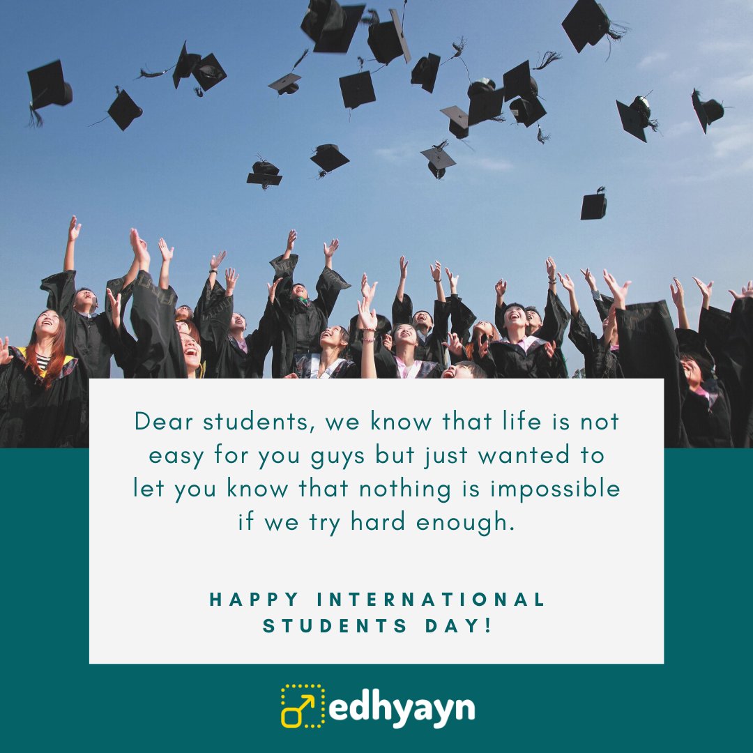 edhyayn's tweet photo. edhyayn wishes all the students #HappyInternationalStudentsDay! https://t.co/YUwKmsMTMp